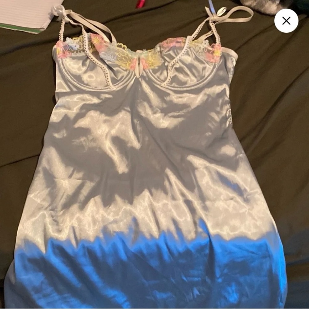 Baby blue slip dress